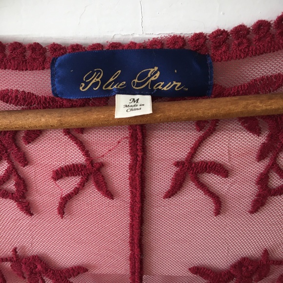 🌼Blue Rain Lacey Maroon robe - Picture 6 of 11